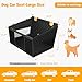 PETICON Large Dog Car Seat, Back Seat Extender for Dogs with 3 Mesh Windows, Waterproof Medium Carseat for Dogs with 4-Splice Hard Bottom, Pet Seat Cover for Cars, Trucks and SUVs (Black)