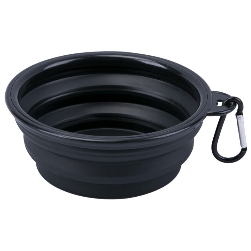 Medium Collapsible Pet Feeding Bowl [Black]