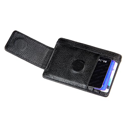 1 Pc Titolare Rfid Porta Busta Perno Dellutero Del Credito Fermasoldi Magnetico Portafoglio Portafogli Per donna nero