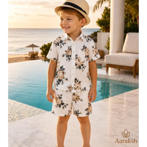 Image of Boys Shirt & Shorts Co-ord Set Kids Regular Wear Clothes Outfit