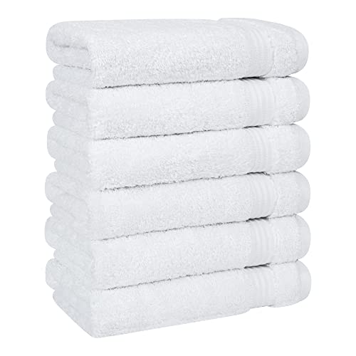 Cotton Paradise Hand Towels for Bathroom, 100% Turkish Cotton 16x28 inch 6 Piece Hand Towel Set, Soft Absorbent Face Towel Clearance Set, White Hand Towels Cotton Paradise Hand Towels for Bathroom, 100% Turkish Cotton 16x28 inch 6 Piece Hand Towel Set, Soft Absorbent Face Towel Clearance Set, White Hand Towels