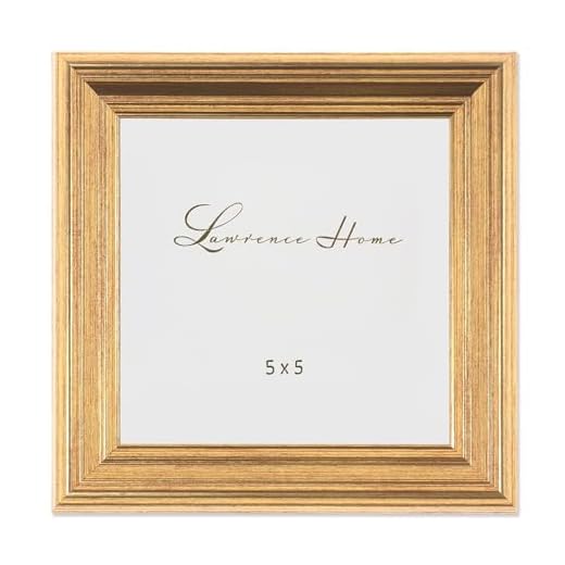 Lawrence Frames 5x5 Sutter Burnished Gold Picture Frame