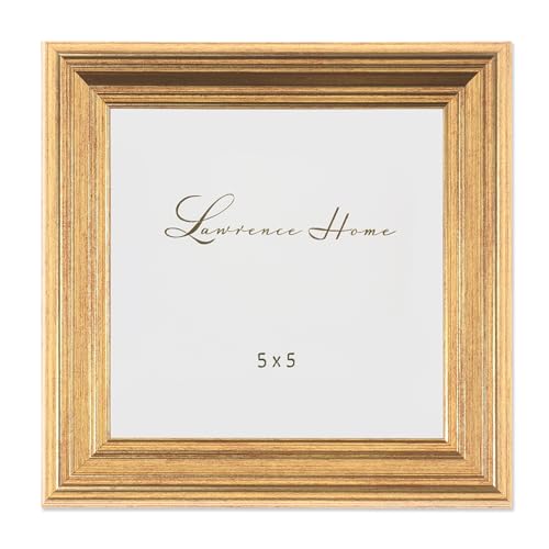 Image of Lawrence Frames 5 inchL x 5 inchW Sutter Burnished Gold Picture Frame