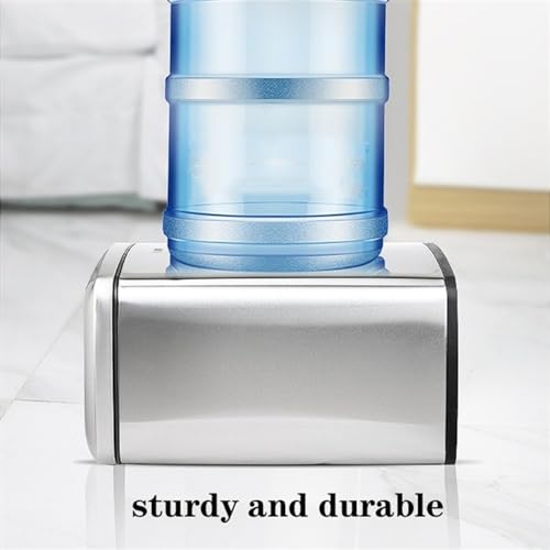 Cubo de basura de acero inoxidable con tapa abatible y cubo interno de 10L 6