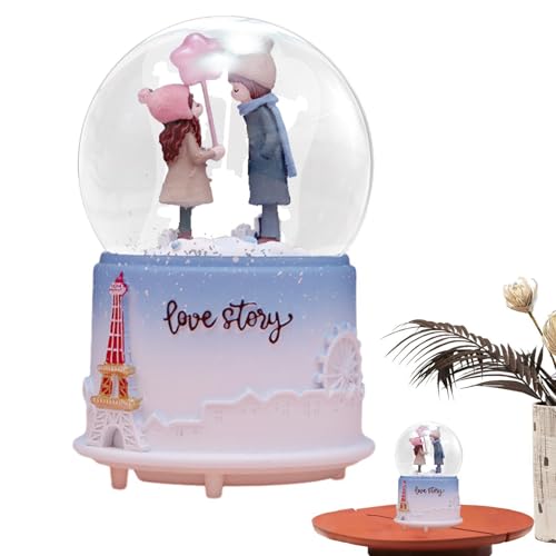 Bola de nieve musical luminosa 13.5cm: caja de música y regalo San Valentín 7