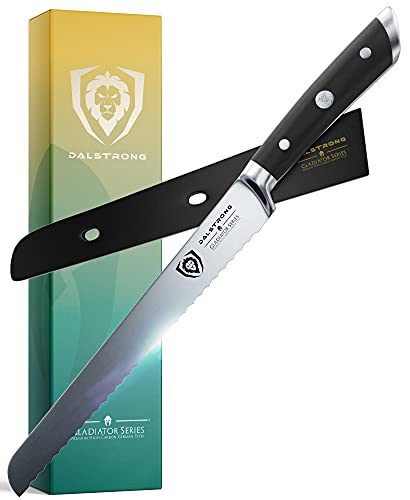 DALSTRONG Serrated Bread Knife - 10' - Gladiator Series - Forged German Thyssenkrupp High-Carbon...