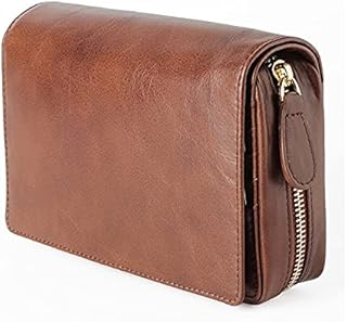 革製たばこパイプポーチ、3本のたばこパイプおよびその他の付属品用の高級たばこ喫煙パイプバッグ、旅行用保管または誕生日プレゼント用のヴィンテージユニセックスたばこパイプキャリングケース