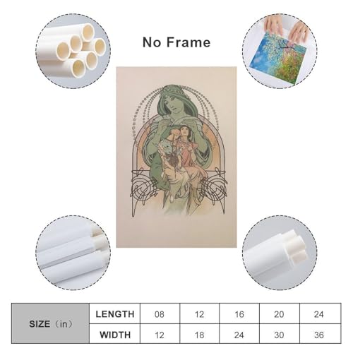 Impression sur toile Alphonse Mucha peinture poster premium
