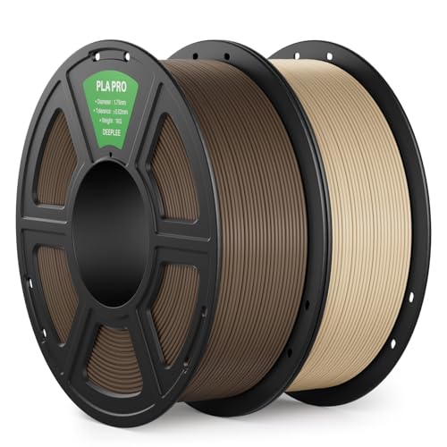 Image of PLA PRO Filament 1.75mm, Stronger Toughness 3D Printer Filament 2KG, PLA Filament Dimensional Accuracy + /- 0.02 mm, Neatly Wound, Fits Most FDM 3D Printer, Beige and Braun