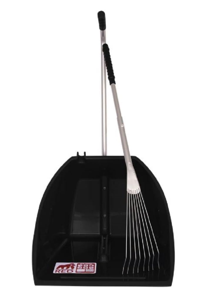 80cm Big TIDEE Long Metal Rake Large Horse Poop Scoop for Paddock Stable Garden
