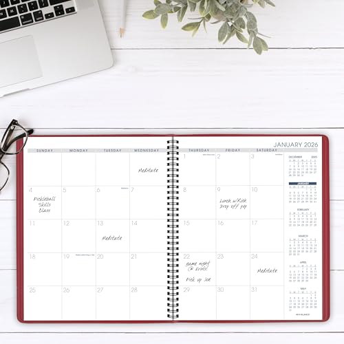 Image of AT-A-GLANCE 2026 Planner, Monthly, 15-Month, 9 inch x 11 inch, Large, Red (702501326)