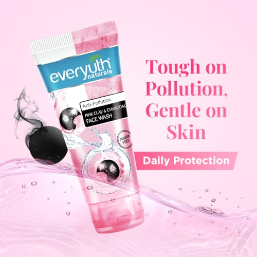 Image of Everyuth Naturals Anti Pollution Face Wash, Face Scrub & Face Pack Combo, Deep Cleansing & Skin Purifying, Suitable for All Skin Types, 50g Each (Pack of 3)