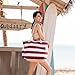 Clothirily Beach Bag for Women - Large Beach Tote Bag, Waterproof Sandproof Beach Bag with Zipper, Large Swim Pool Beach Tote, Red