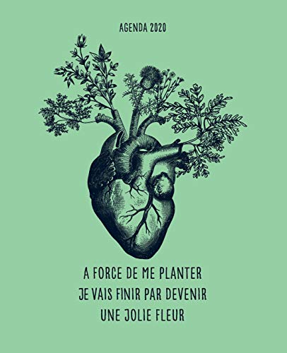Ã€ force de me planter je vais finir par devenir une jolie fleur: Agenda, 12 mois de janvier Ã  dÃ©cembre, planification hebdomadaire, semainier simple ... soignÃ© et professionnel (French Edition)