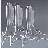 BANBERRY DESIGNS Clear Acrylic Fixed Position Easels - Set of 2-7 Inch Easels - Picture Display Stands - Plate Stands - Book Stands – Easel