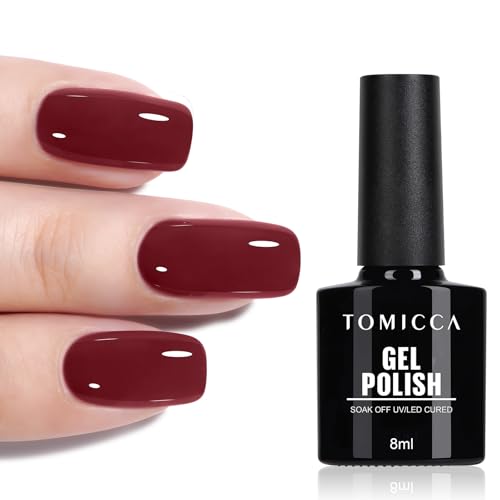 TOMICCA UV Nagellack Rot - 8ml UV Gel Nagellack für Anfänger und Salon