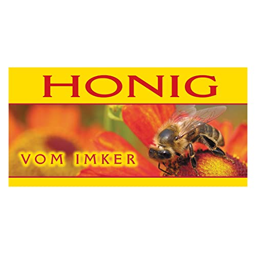 Werbebanner "Honig vom Imker" Biene (200x100) für Imkerei Imker Honigschild Plakat für Imker