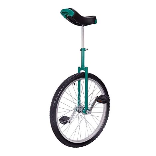 LIFELEADS 24 inch Wheel Unicycle for Adults and Alloy Rim Extra Thick Tire(24" x 2.125" Tire for Outdoor Sports Fitness Exercise Health(24'',Green)
