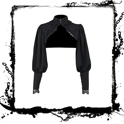 Goth Shrug Black Gothic Victorian Shrugs Crop Top For Women2