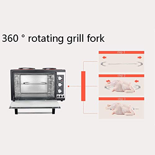 LYKYL Keuken heteluchtoven, Rotisserie Roaster Fornuis met grill, bakplaat Top Rack, Dual Hot Borden, Broodrooster… - Image 7