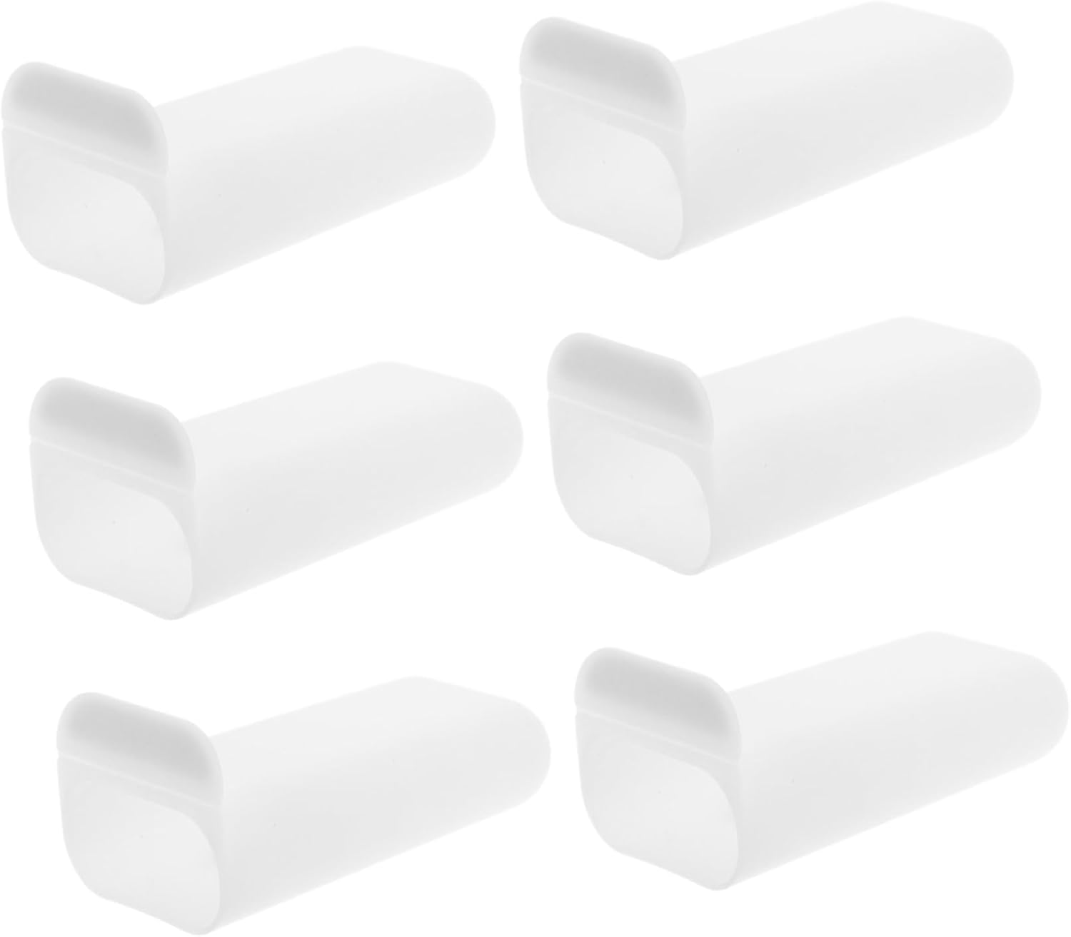 6 Pcs Adhesive Desk Pencil Holder ABS White Office Pen Organizer