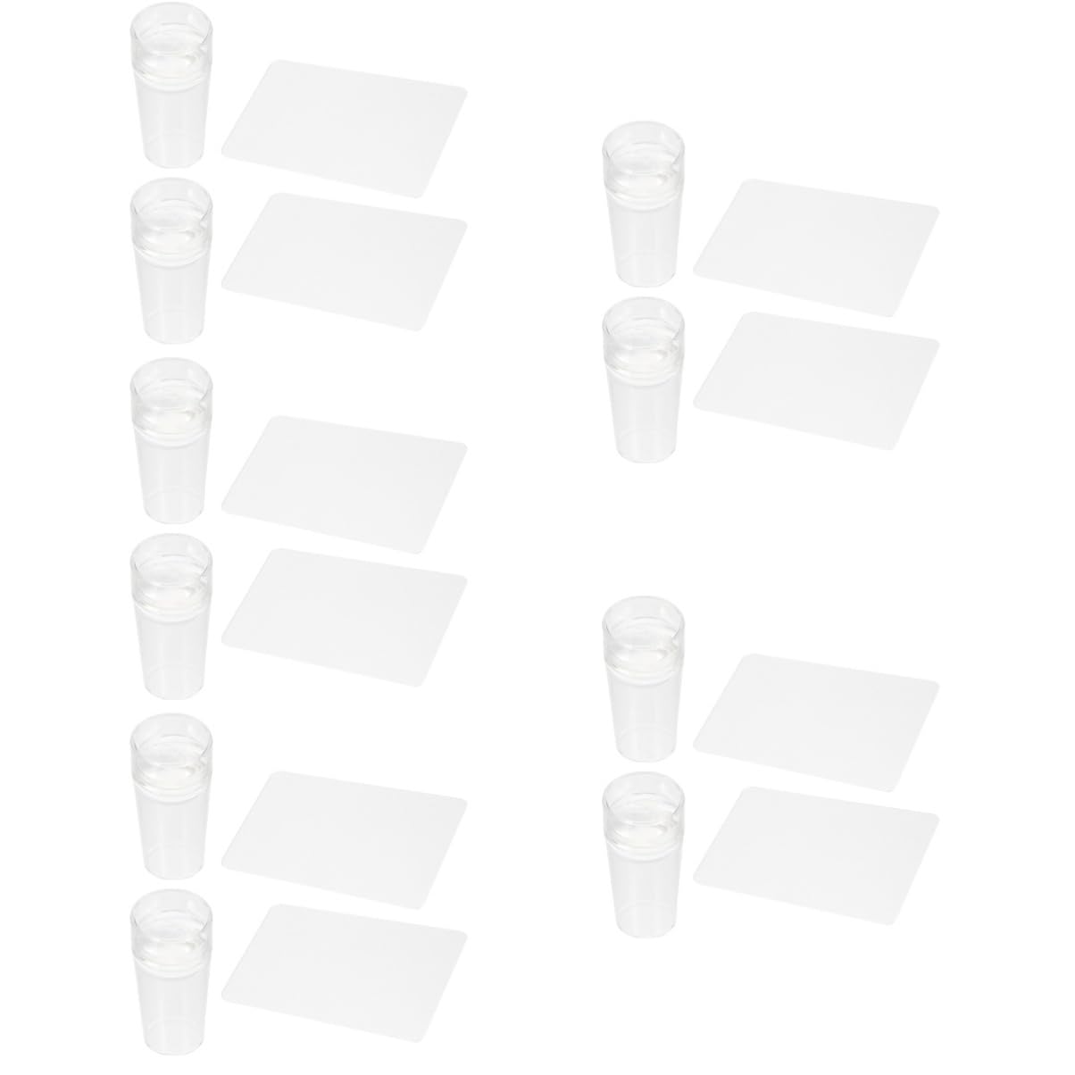 Healeved 10sets Timbri Per Unghie Silicone Strumenti Per Nail Art Per Manicure Francese Facile Da Usare Per Casa e Salone Di Bellezza Design Morbido e Adatto Curve Unghie