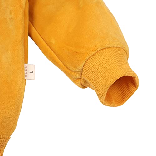 Image of Bold N Elegant Unisex Kids Velvet Fleece Solid Happy Hamster Bear Cartoon Warm Velvet Pullover Sweatshirt Hoodie Tshirt and Pyjama Pant Winter Clothing Set