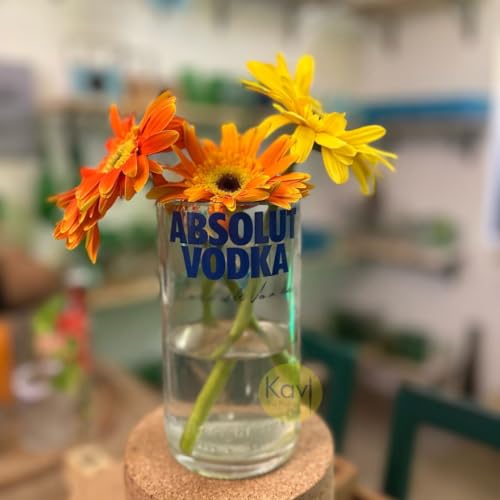 Image of KAVI Absolut Recycled Glasses, Pack of 1pcs, 500ml, 7.62cm Dia, Bar Glass for Drinking Bourbon, Whisky, Scotch, Cocktails