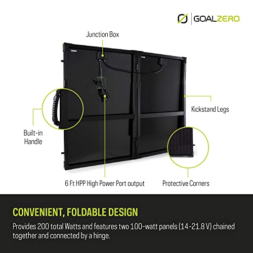 Goal Zero Boulder 200 Briefcase, 200-Watt Monocrystalline Solar Panel With Kickstand, Portable Solar Panel For Camping And Tailgating, Emergency Solar Power #TOP4