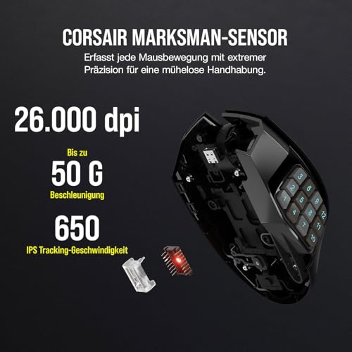 CORSAIR Scimitar Elite Kabellose Gaming Maus
