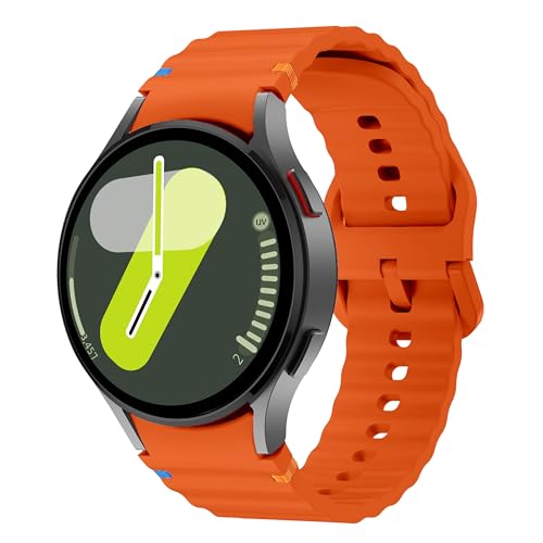 Image of WRIGSS Silicone Strap Compatible with Samsung Galaxy Watch 7 6 5 4 FE Original Style Wavy Smart Watch Straps For Men Women, 40mm 44mm Standard & Classic