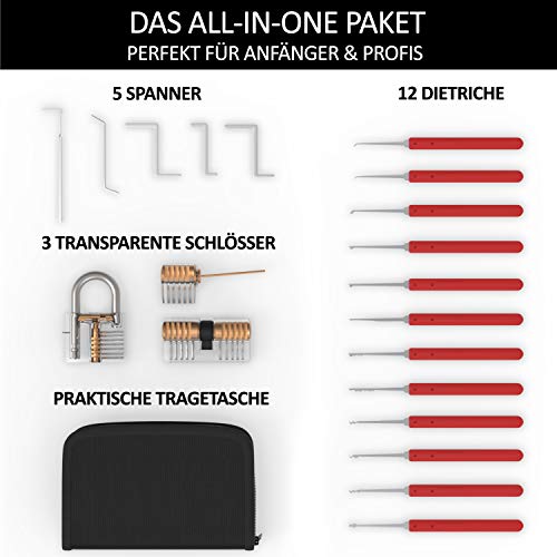 Lockpicking-Set Meistergut XXL Profi-Set für Anfänger und Profis