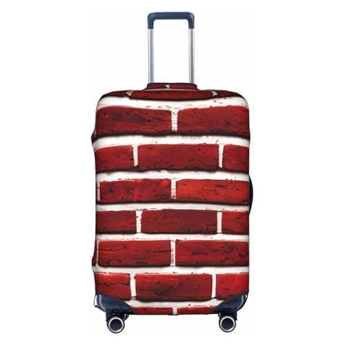 Brick Red Stone Tsa Approved Luggage Cover For 18-32 Inch Suitcases Scratch-Resistant Stretch Luggage Cover