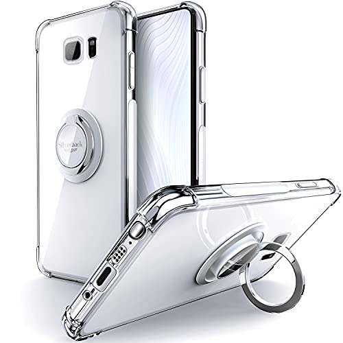 Silverback for Galaxy Note 5 Case Clear with Ring Kickstand, Protective Soft TPU Shock -Absorbing Bumper Shockproof Phone Case for Samsung Galaxy Note 5 -Clear