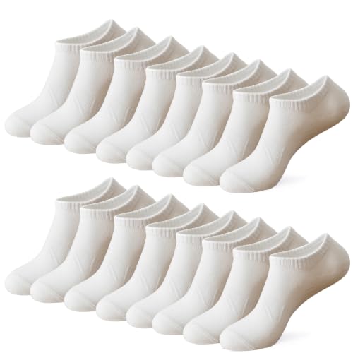 Image of Loucey 12-18 Packs No Show Socks Invisible Socks Men Women Cushioned Low Cut Ankle Sock for Running Gym Hiking (6-9 Pairs)