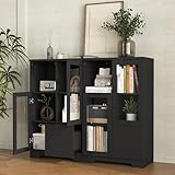 【Diseño refinado】 El acabado blanco con vidrio integrado le da al mueble una estética elegante y ligera, ideal para mejorar un interior moderno, clásico o minimalista.