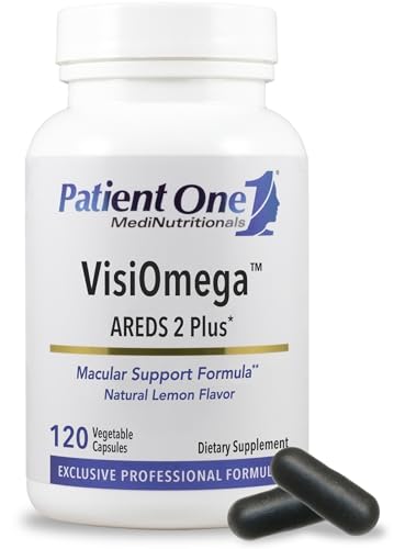 Patient One VisiOmega | Supports Eye Health* | AREDS 2 Vitamin, Mineral and Antioxidant Supplement Plus Omega 3 Fish Oil and More | 120 Capsules