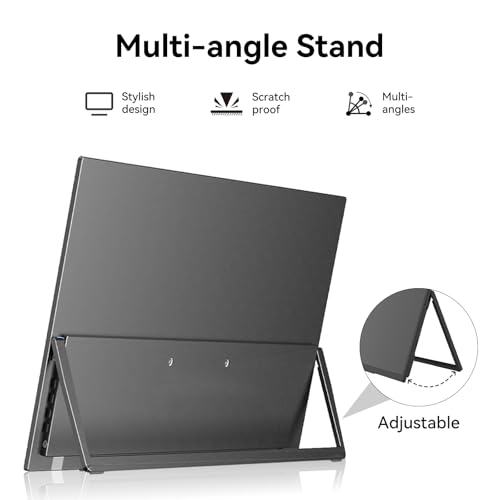 Image of 15.6 Inch Portable Monitor,HD+ 1920x1080 Resolution, 16:9 IPS Display,100% sRGB,Travel Second Screen for Laptop, Smartphone, Gaming Console (Type-C /HDMI) (15.6 inch)