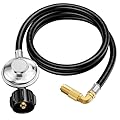 6 Feet Propane Regulator and Hose for Blackstone 17 & 22 Inch Tabletop Griddle, Connect to 5-20 LB Propane Tank
