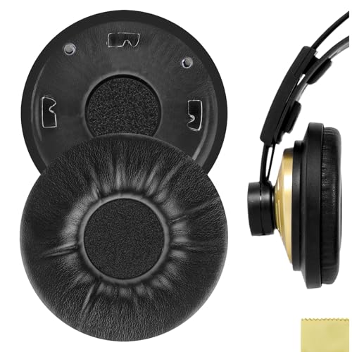 Geekria QuickFit Replacement Ear Pads for AKG K121, K121S, K141 MK II, K142 HD Headphones Ear Cushions, Headset Earpads, Ear Cups Cover Repair Parts (Black)