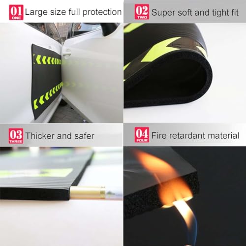 Protezione per bordi della porta auto, pannello magnetico anti-ammaccature per auto, protezione magnetica rimovibile contro le ammaccature, cuscinetto morbido rimovibile, per il parcheggio in garage