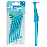 TePe Interdental Brush Angle, Blue, 0.6mm/ISO 3, 6pcs, Plaque Remover, Easy and efficient Cleaning Between Teeth, Tooth Floss for Small Gaps