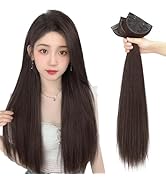 Amazon.co.jp: ORSUNCER ウィッグ ロング 茶髪 ブラウン ストレート 長