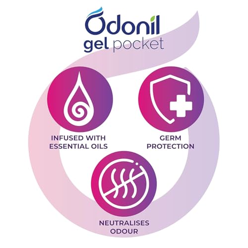 Image of Odonil Gel Pocket Mix - 60g (10g x 6) | Assorted pack of 3 new fragrances | Infused with Essential Oils | Germ Protection | Lasts Up to 30 days | Air Freshener for Bathroom, Toilet, Home & Office