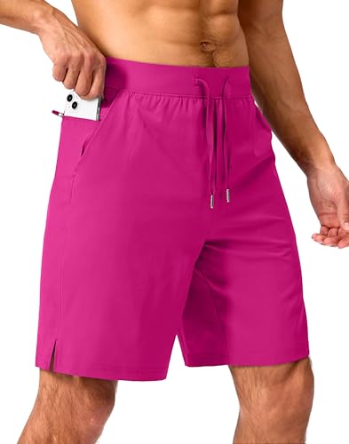 Image of Soothfeel Men's Running Shorts with Zipper Pockets 9 inch / 7 inch / 5 inch Quick Dry Eight Basketball Gym Workout Athletic Shorts