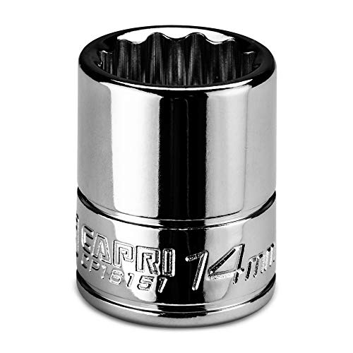 Image of Capri Tools 14 mm Shallow Socket, 1 /4 in. Drive, 12-point, Metric