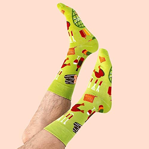 Bisousox Men's Colorful Funny Novelty Casual Cotton Crew Gift Fun Dress Socks Novelty For Men Father #TOP4