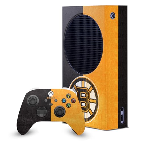 Skin Xbox Series S Boston Bruins Motif Moitié en Détresse NHL Ensemble Complet