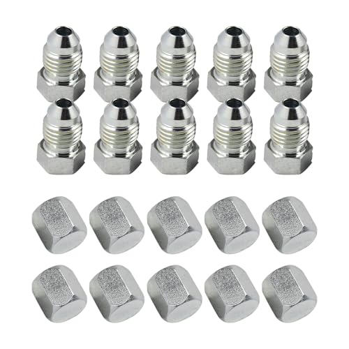 Image of 10PCS JIC-04 Cap and Plug Set 1 /4 inch 0304-C-04 2408-04 Compatible with 7 /16-20 Thread