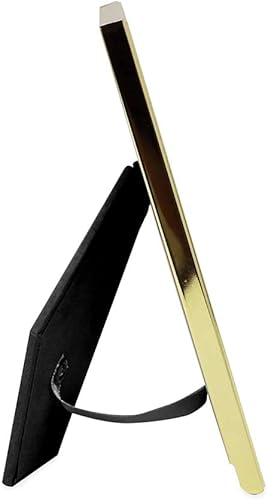 Miniatura 3 de Laura Ashley Marco de fotos esmaltado rosa de 5 x 7 pulgadas, borde de metal dorado con caballete, para encimera, encimera, exhibidor de mesa,